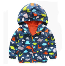 Load image into Gallery viewer, 80-120cm Cute Dinosaur Spring Children Coat Autumn Kids Jacket Boys Outerwear Coats Active Boy WindbreakerHigh Quality UNISEX Best Children Items In ValeriusCreate!