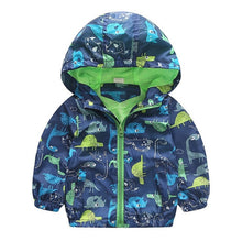 Load image into Gallery viewer, 80-120cm Cute Dinosaur Spring Children Coat Autumn Kids Jacket Boys Outerwear Coats Active Boy WindbreakerHigh Quality UNISEX Best Children Items In ValeriusCreate!