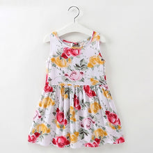 Load image into Gallery viewer, Summer Children Dress Kids Girls Sleeveless Flower Print Dress Soft Cotton Princess Dresses Girl Clothes Floral Backless Dress High Quality UNISEX Best Children Items In ValeriusCreate!