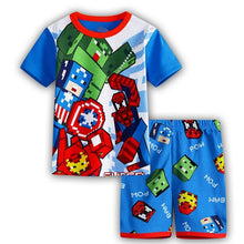Load image into Gallery viewer, Kids Boys Girls Clothes Baby Pajamas Summer Short Sleeved Set Cartoon Spiderman Minnie Lackey Children Sleepwear