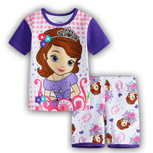 Load image into Gallery viewer, Kids Boys Girls Clothes Baby Pajamas Summer Short Sleeved Set Cartoon Spiderman Minnie Lackey Children Sleepwear