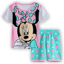 Load image into Gallery viewer, Kids Boys Girls Clothes Baby Pajamas Summer Short Sleeved Set Cartoon Spiderman Minnie Lackey Children Sleepwear