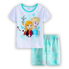 Load image into Gallery viewer, Kids Boys Girls Clothes Baby Pajamas Summer Short Sleeved Set Cartoon Spiderman Minnie Lackey Children Sleepwear