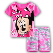 Load image into Gallery viewer, Kids Boys Girls Clothes Baby Pajamas Summer Short Sleeved Set Cartoon Spiderman Minnie Lackey Children Sleepwear