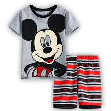 Load image into Gallery viewer, Kids Boys Girls Clothes Baby Pajamas Summer Short Sleeved Set Cartoon Spiderman Minnie Lackey Children Sleepwear