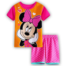 Load image into Gallery viewer, Kids Boys Girls Clothes Baby Pajamas Summer Short Sleeved Set Cartoon Spiderman Minnie Lackey Children Sleepwear