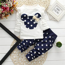 Load image into Gallery viewer, Kids Clothes Girl Baby Long Rabbit Sleeve Cotton Minnie Casual Suits Baby Clothing Retail Children Suits Free Shipping