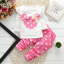 Load image into Gallery viewer, Kids Clothes Girl Baby Long Rabbit Sleeve Cotton Minnie Casual Suits Baby Clothing Retail Children Suits Free Shipping