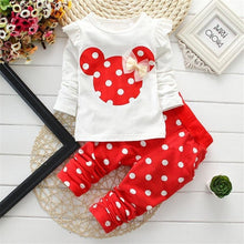 Load image into Gallery viewer, Kids Clothes Girl Baby Long Rabbit Sleeve Cotton Minnie Casual Suits Baby Clothing Retail Children Suits Free Shipping