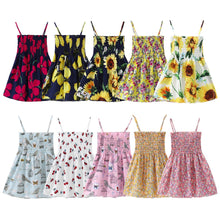 Load image into Gallery viewer, Summer Children Dress Kids Girls Sleeveless Flower Print Dress Soft Cotton Princess Dresses Girl Clothes Floral Backless Dress High Quality UNISEX Best Children Items In ValeriusCreate!