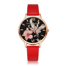 Load image into Gallery viewer, Watch Dial Band Quartz Wrist Rose Floral Synthetic Women Casual Watches Leather Best High Quality Watch ValeriusCreate