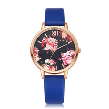 Load image into Gallery viewer, Watch Dial Band Quartz Wrist Rose Floral Synthetic Women Casual Watches Leather Best High Quality Watch ValeriusCreate