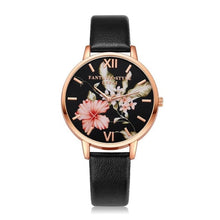 Load image into Gallery viewer, Watch Dial Band Quartz Wrist Rose Floral Synthetic Women Casual Watches Leather Best High Quality Watch ValeriusCreate