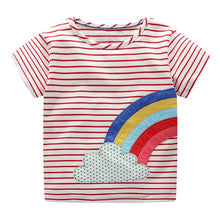 Load image into Gallery viewer, VIDMID Cotton Kids girls T-Shirt Children Summer Short Sleeve T-Shirts for Girls Clothes Cat Rabit Butterfly Baby T-Shirt tees