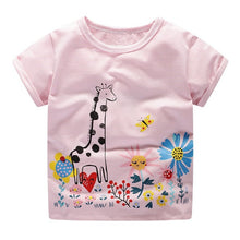 Load image into Gallery viewer, VIDMID Cotton Kids girls T-Shirt Children Summer Short Sleeve T-Shirts for Girls Clothes Cat Rabit Butterfly Baby T-Shirt tees