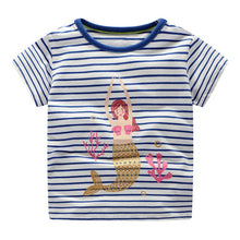 Load image into Gallery viewer, VIDMID Cotton Kids girls T-Shirt Children Summer Short Sleeve T-Shirts for Girls Clothes Cat Rabit Butterfly Baby T-Shirt tees