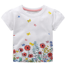 Load image into Gallery viewer, VIDMID Cotton Kids girls T-Shirt Children Summer Short Sleeve T-Shirts for Girls Clothes Cat Rabit Butterfly Baby T-Shirt tees