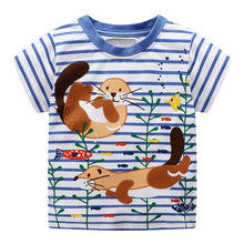 Load image into Gallery viewer, VIDMID Cotton Kids girls T-Shirt Children Summer Short Sleeve T-Shirts for Girls Clothes Cat Rabit Butterfly Baby T-Shirt tees