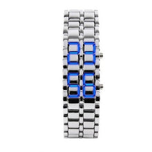 Load image into Gallery viewer, Men Women Metal LED Display Digital 225mm/8.9inch Lava hour display and select Wrist Watch Fashion  Best High Quality Unisex Watch ValeriusCreate