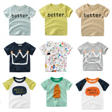 Load image into Gallery viewer, OLN Summer Kids Boys T Shirt Crown Print Short Sleeve Baby Girls T-shirts Cotton Children's T-shirt O-neck Tee Tops Boy Clothes