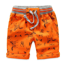 Load image into Gallery viewer, Cartoon Printed Horse Summer Boys Shorts Breathable Linen 100% Cotton Children Shorts For Girls 2-7 Years Kids Clothes