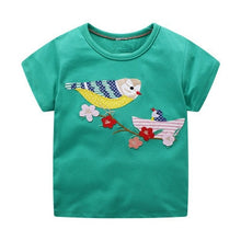 Load image into Gallery viewer, VIDMID Cotton Kids girls T-Shirt Children Summer Short Sleeve T-Shirts for Girls Clothes Cat Rabit Butterfly Baby T-Shirt tees
