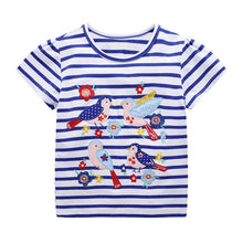 Load image into Gallery viewer, VIDMID Cotton Kids girls T-Shirt Children Summer Short Sleeve T-Shirts for Girls Clothes Cat Rabit Butterfly Baby T-Shirt tees