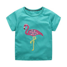 Load image into Gallery viewer, VIDMID Cotton Kids girls T-Shirt Children Summer Short Sleeve T-Shirts for Girls Clothes Cat Rabit Butterfly Baby T-Shirt tees