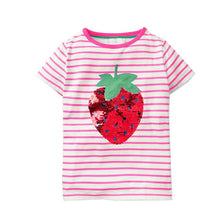 Load image into Gallery viewer, VIDMID Cotton Kids girls T-Shirt Children Summer Short Sleeve T-Shirts for Girls Clothes Cat Rabit Butterfly Baby T-Shirt tees
