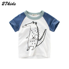 Load image into Gallery viewer, 27kids Summer Dinosaur Children Boy Girl Shirts Cotton Baby Kids Clothing for Baby Shirts Summer 2019 Tops Tee Clothes