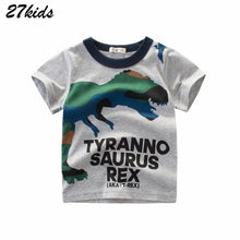 Load image into Gallery viewer, 27kids Summer Dinosaur Children Boy Girl Shirts Cotton Baby Kids Clothing for Baby Shirts Summer 2019 Tops Tee Clothes