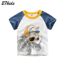 Load image into Gallery viewer, 27kids Summer Dinosaur Children Boy Girl Shirts Cotton Baby Kids Clothing for Baby Shirts Summer 2019 Tops Tee Clothes