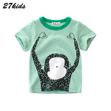 Load image into Gallery viewer, 27kids Summer Dinosaur Children Boy Girl Shirts Cotton Baby Kids Clothing for Baby Shirts Summer 2019 Tops Tee Clothes