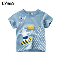 Load image into Gallery viewer, 27kids Summer Dinosaur Children Boy Girl Shirts Cotton Baby Kids Clothing for Baby Shirts Summer 2019 Tops Tee Clothes