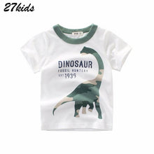 Load image into Gallery viewer, 27kids Summer Dinosaur Children Boy Girl Shirts Cotton Baby Kids Clothing for Baby Shirts Summer 2019 Tops Tee Clothes