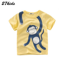 Load image into Gallery viewer, 27kids Summer Dinosaur Children Boy Girl Shirts Cotton Baby Kids Clothing for Baby Shirts Summer 2019 Tops Tee Clothes