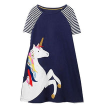 Load image into Gallery viewer, Kids Dresses for Girls Unicorn Vestidos 2019 Summer Baby Girl Clothes Costume Striped Animal PatternHigh Quality UNISEX Best Children Items In ValeriusCreate!
